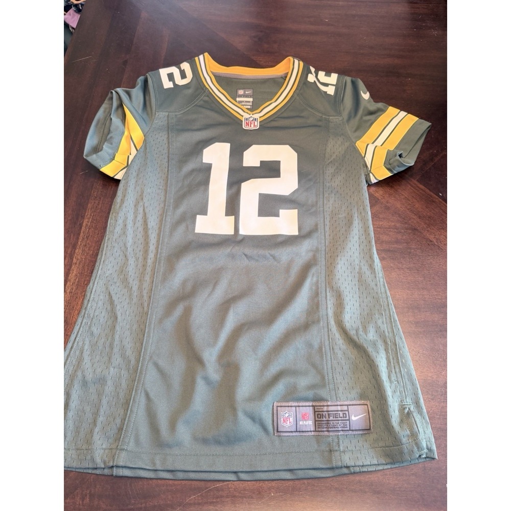 Nike NFL On The Field Green Bay Packers Rogers #12 Jersey Men's Small